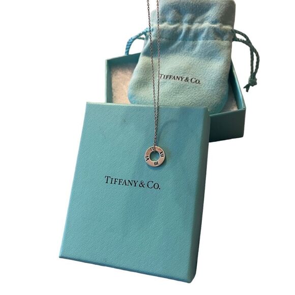 Tiffany & Co. Pierced Atlas Lariat 925 Necklace 16” (with original packaging) - Picture 1 of 12